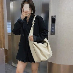 Casual Women Shoulder Bag Canvas Tote Handbags Large Capacity Crossbody Bag