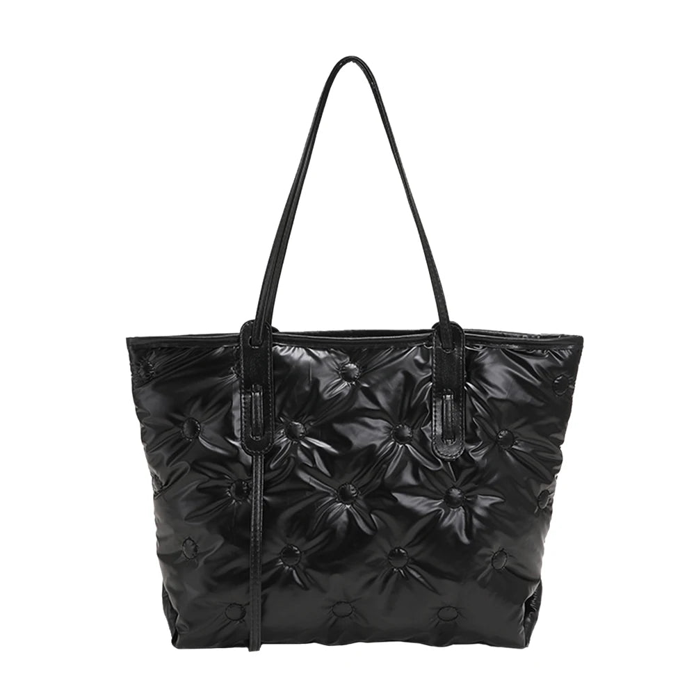 Casual Women Shoulder Bag Cotton Solid Large Underarm Bags