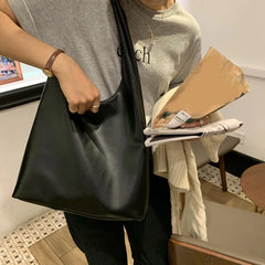 Casual Women Shoulder Bag PU Leather Tote Handbag Winter