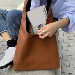 Women Shoulder Bag PU Leather Tote Handbag Soft Lady Purse Bags High Capacity