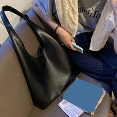 Casual Women Shoulder Bag PU Leather Tote Handbag Winter