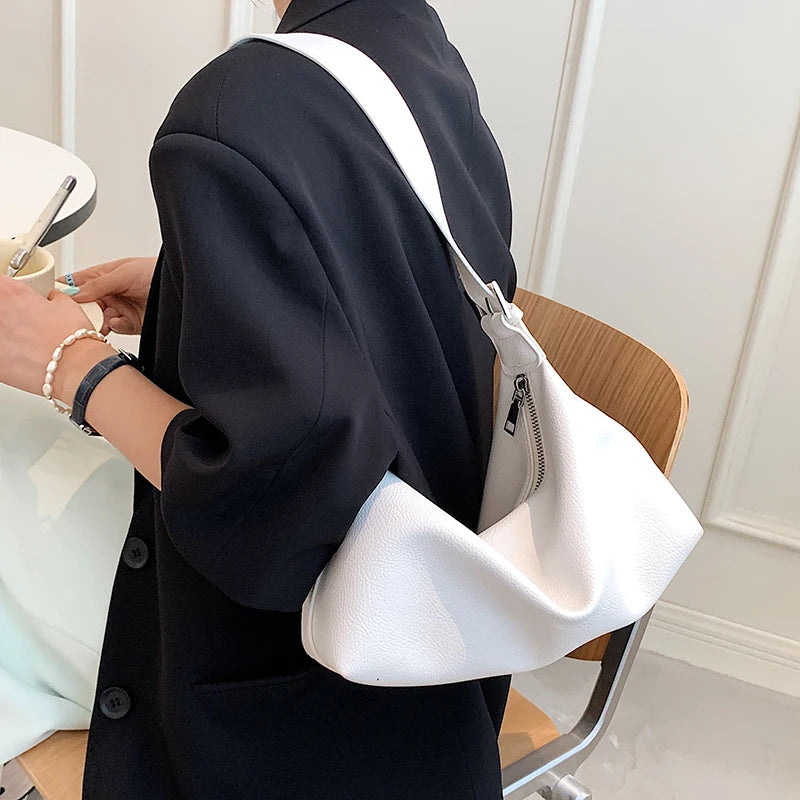Soft Leather Shoulder Bag for Women Hobos Handbag