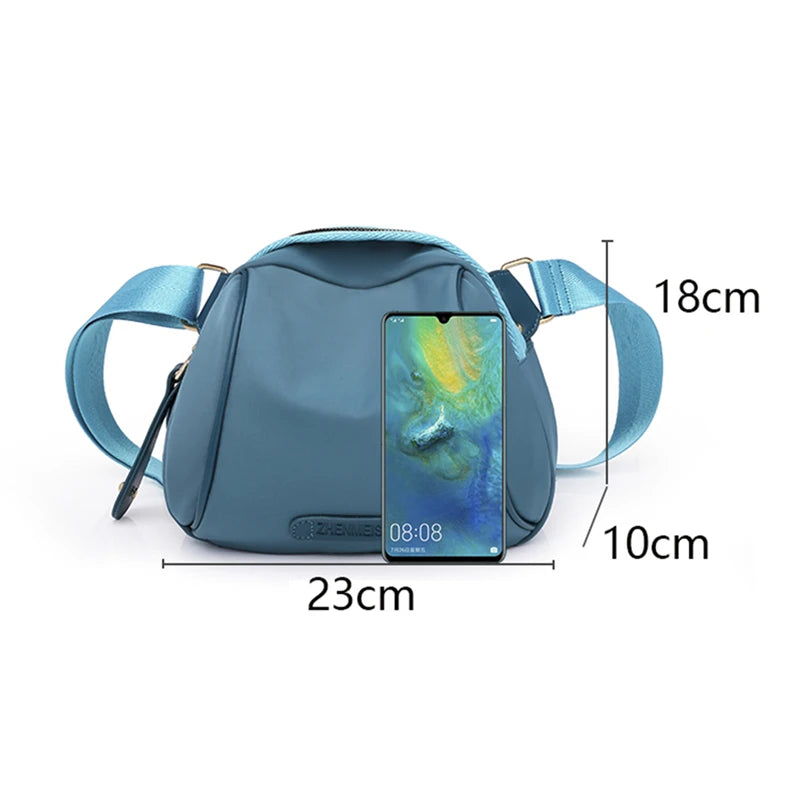 Casual Crossbody Bags for Women Ladies Purse Handbags Solid Nylon Messenger Bag