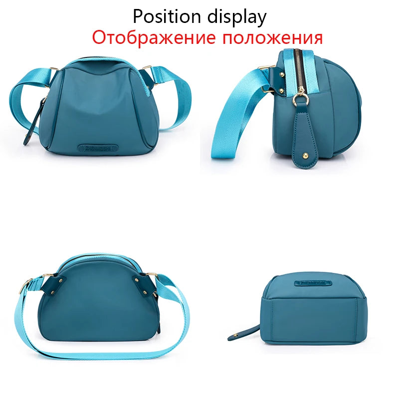 Casual Crossbody Bags for Women Ladies Purse Handbags Solid Nylon Messenger Bag