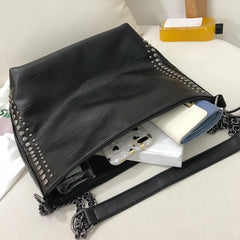Rivet Chain Shoulder Bag Crossbody Pouch