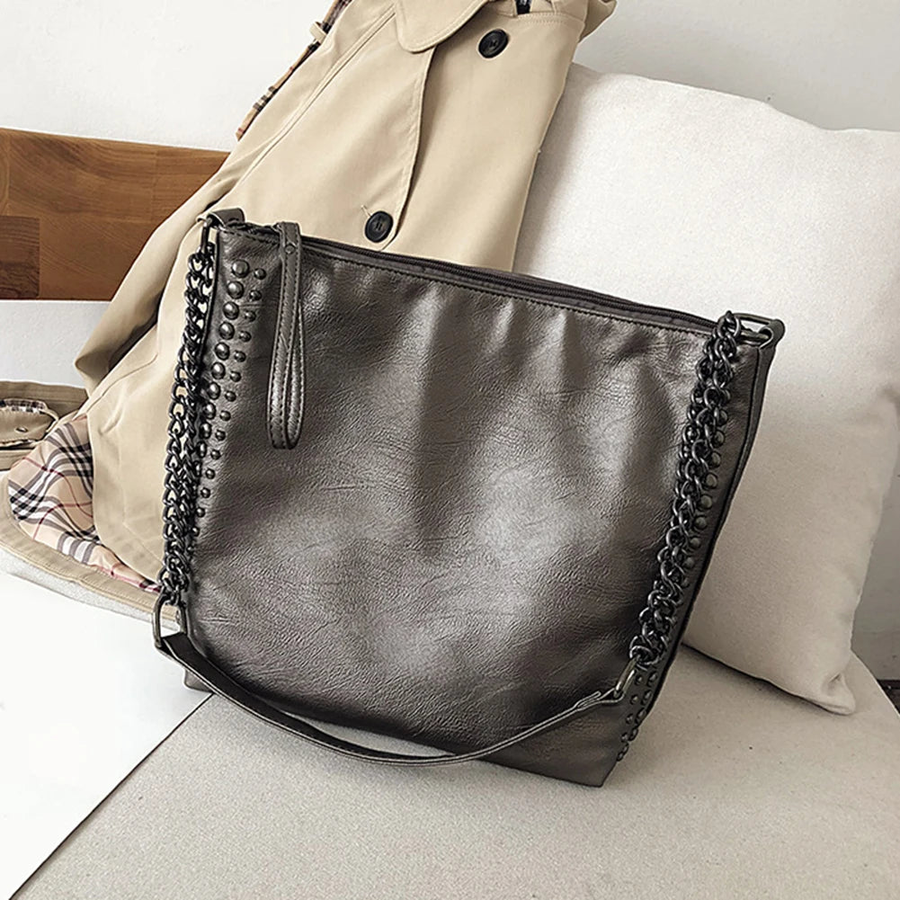 Rivet Chain Shoulder Bag Crossbody Pouch