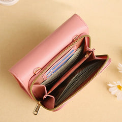 Casual Women Soft Leather Shoulder Bag Large Capacity Crossbody Wallet