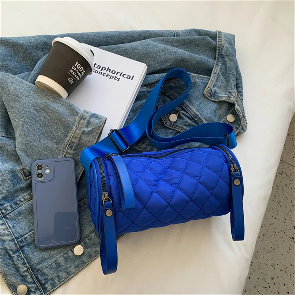Casual Women's Bucket Bag Waterproof Nylon Shoulder Bag