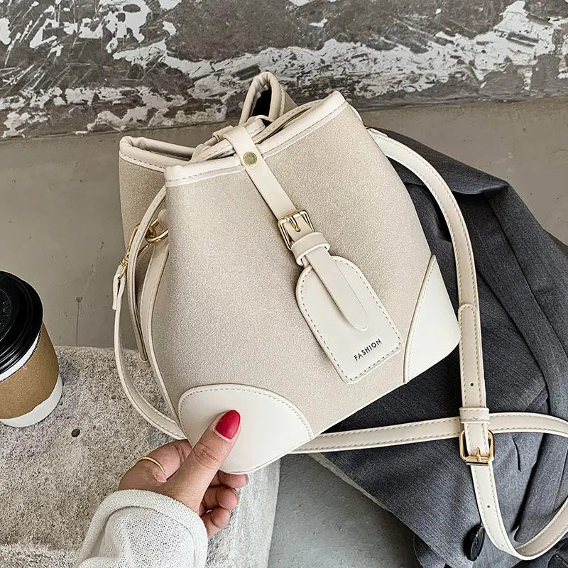 Women's Patchwork Leather Shoulder Bag Crossbody Handbag
