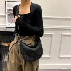 Casual Nylon Tote Bag for Women Zipper Handbag