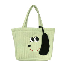 Casual Women's Tote Shoulder Bag Retro Animal Cotton Bags for Women