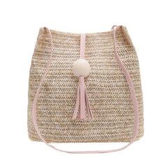 Casual One-shoulder Straw Bag Wild Bucket Bag Female Weave Handbag