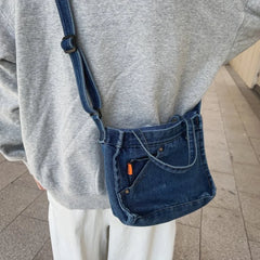 Denim Shoulder Messenger Bag for Women Large Tote Handbag