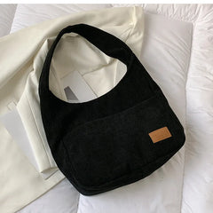 Casual Corduroy Women Shoulder Bag Large Capacity Totes Lady Handbag