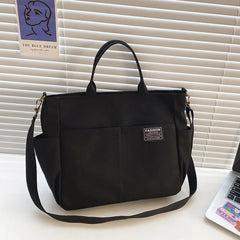 Retro Canvas Shoulder Bag Japanese Messenger Large Capacity Multi-Pocket Handbag