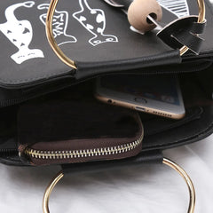 Cat Cartoon Waist Packs Fanny Bag For Women Small Messenger Bag