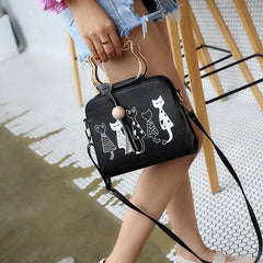 Cat Cartoon Waist Packs Fanny Bag For Women Small Messenger Bag