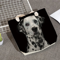 Cat Dog Printed Women's Beach Bag Customizable Side Bags For Women