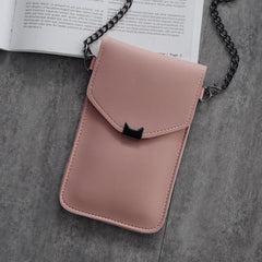 Cat Ear Touch Screen Retro Phone Bag Women Chain Messenger Mini Shoulder Bag