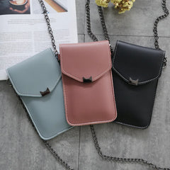 Cat Ear Touch Screen Retro Mobile Phone Bag Chain Messenger Mini Shoulder Bag
