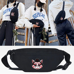 Cat Mask Print Waist Bags Men Banana Chest Bag Crossbody Pack