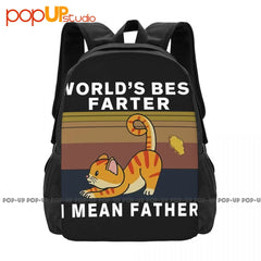 Cat World'S Farter I Mean Father Funny Backpack
