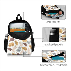 Cats Print Bags Travel Laptop Backpack Cats Dogs Animals Soul Cat Lover Tabby Ca