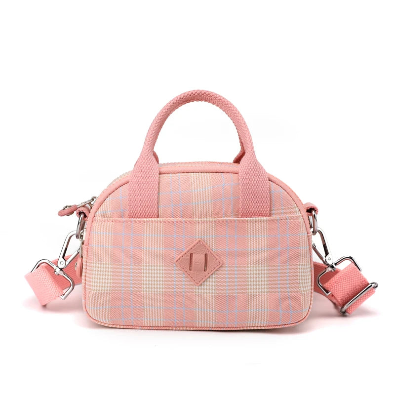 Plaid Shoulder Bag Women Mini Crossbody Tote Girls Outdoor Tote
