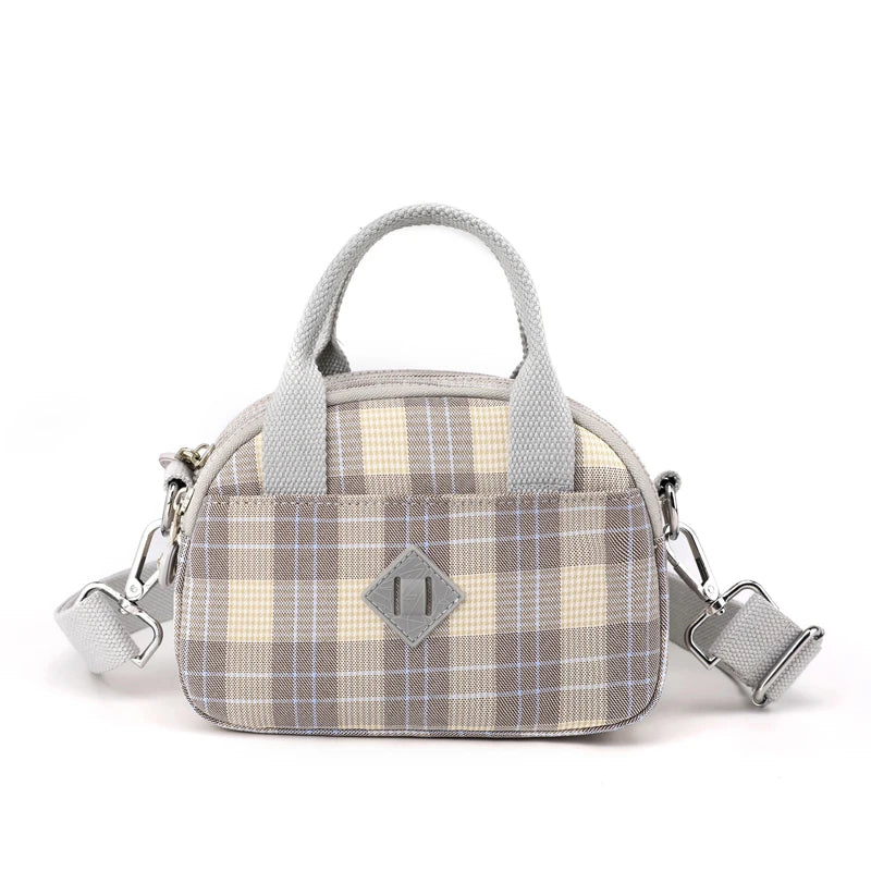 Plaid Shoulder Bag Women Mini Crossbody Tote Girls Outdoor Tote