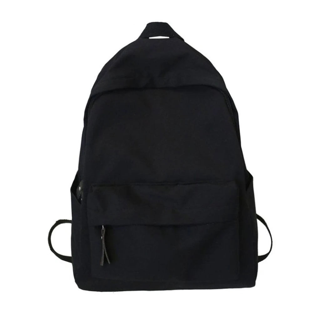 Solid Canvas Backpack for Daily Use