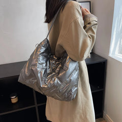 Large Capacity Padded Crossbody Bag for Women Winter Handbag Lady Purse
