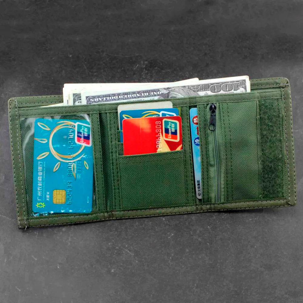 Cavans Camo Tri-fold Wallet w/ Safe Chain For Men