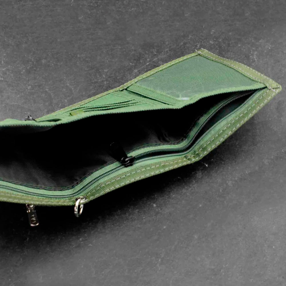 Cavans Camo Tri-fold Wallet w/ Safe Chain For Men