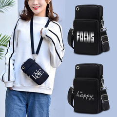 Waterproof Sport Arm Pouch Text Print Pattern Shoulder Bag