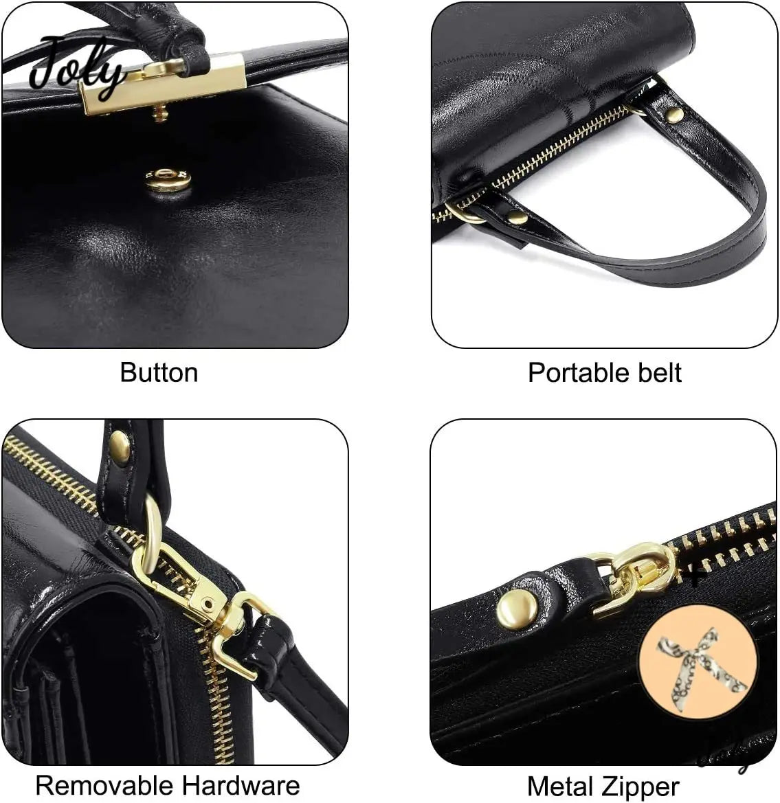 Cell PU Leather Small Cross Body Mini Wallet Purse Bag - Black