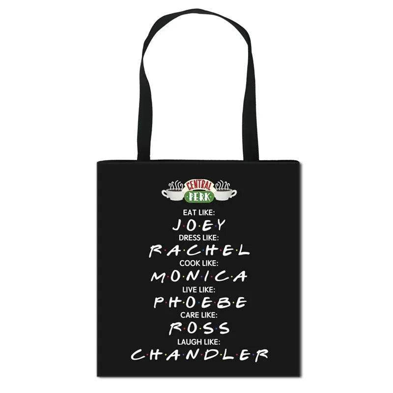 Central Perk Coffee TV Show Handbag Women Shopping Bag