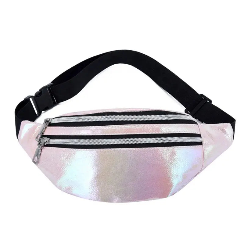 Cgration Women Holographic Waist Fanny Pack Belt Bag Pouch Travel