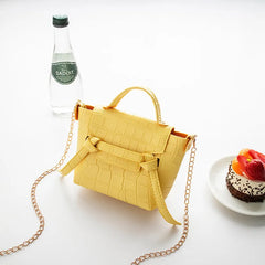 Solid Small Square Crossbody Bag Fresh and Sweet Women's Shoulder Bag