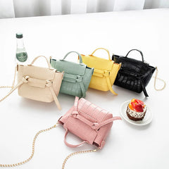 Solid Small Square Crossbody Bag Fresh and Sweet Women's Shoulder Bag