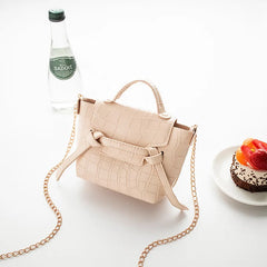 Solid Small Square Crossbody Bag Fresh and Sweet Women's Shoulder Bag