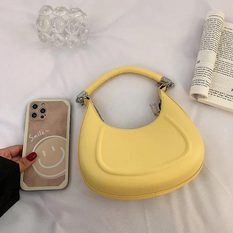 Solid Chain Bag Women's Armpit Bag