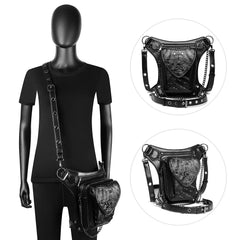 Steampunk Chain Bag Women's Messenger Shoulder Fanny Pack Leg Bag