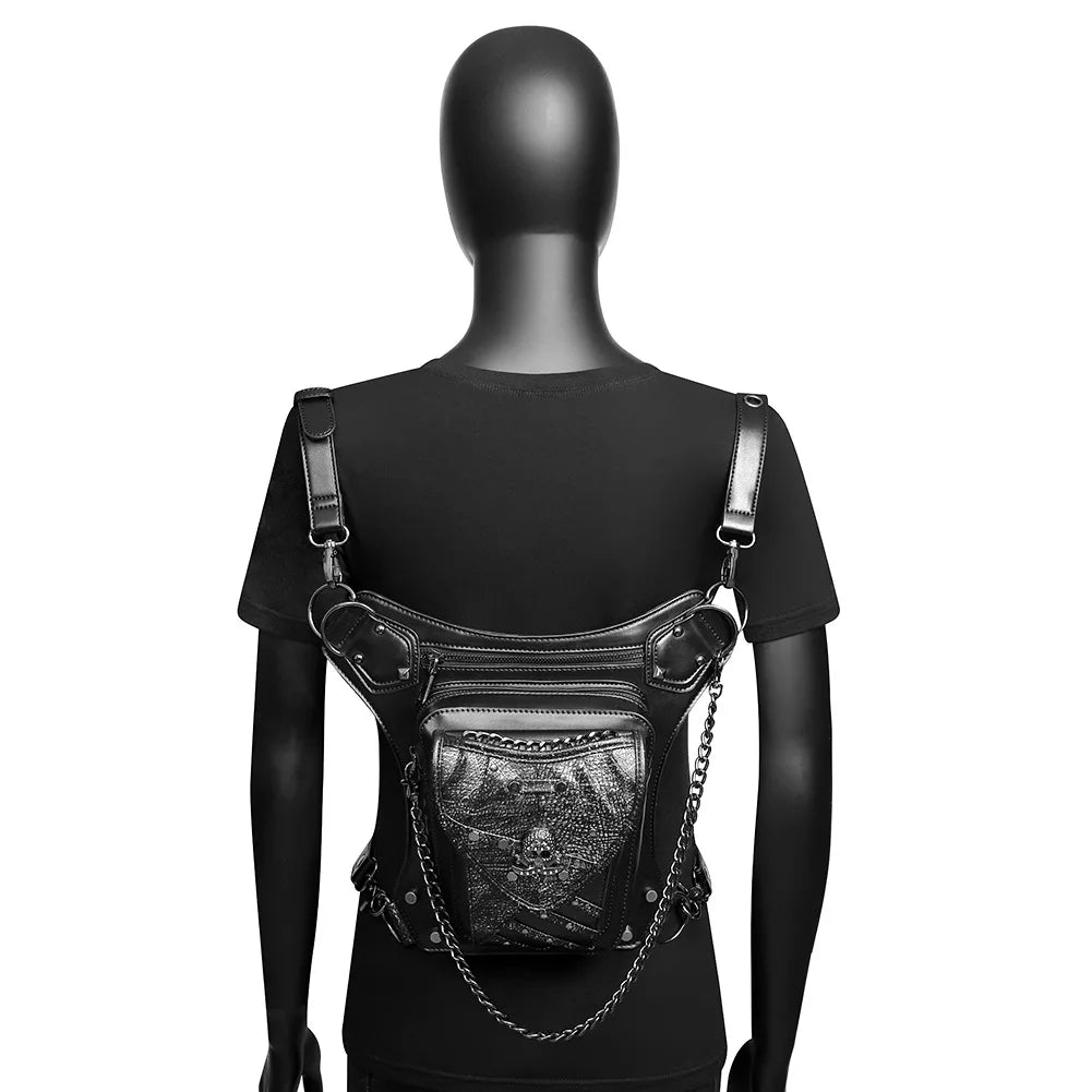 Steampunk Chain Bag Women's Messenger Shoulder Fanny Pack Leg Bag