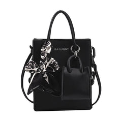 Chain Bow Handbag Women Winter Trends Shoulder Bags PU Leather Crossbody Bag