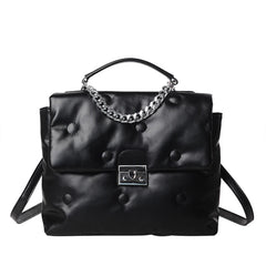 Chain Handbags PU Leather Crossbody Bags For Women Winter Space Cotton Bag Shoul