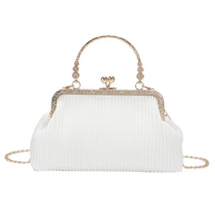 Chain Crossbody Bag Clutch Bag PU Leather Soft Metal Buckle