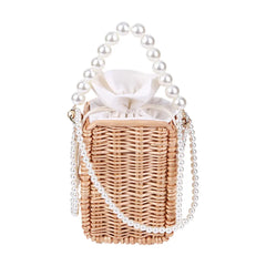 Woven Circle Chain Crossbody Bag Messenger Pack