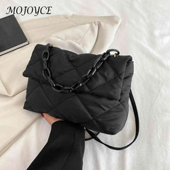 Quilted Chain Crossbody Shoulder Bag All-match Winter Large Capacity