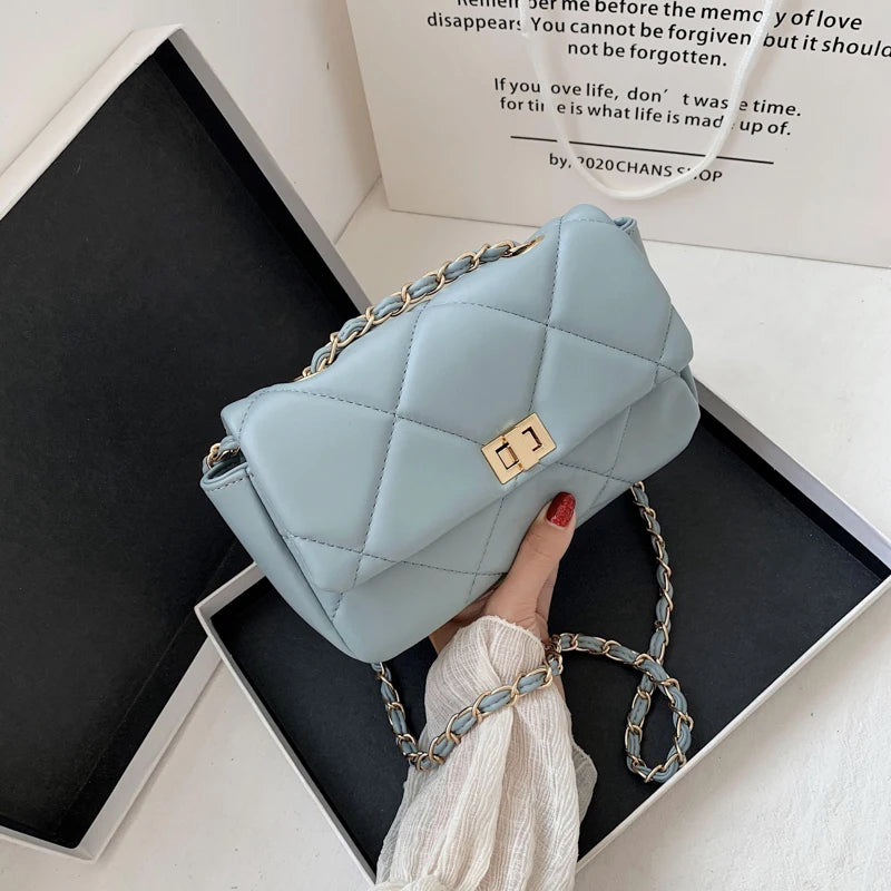 Solid Leather Crossbody Shoulder Bag for Women Handbags Female Travel Purse