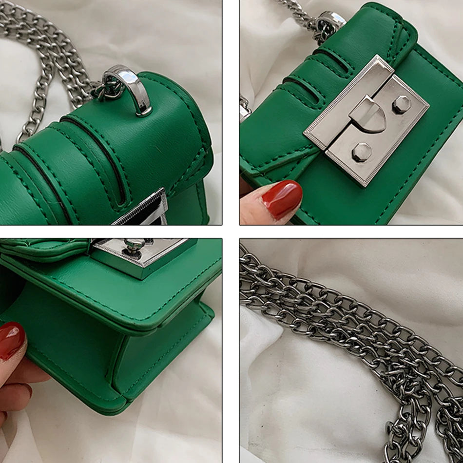 Mini Chain Crossbody Bag for Women Handbag Summer Shoulder Purse